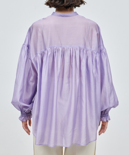 ROPE'（ロペ）の「【洗える】ブライトシアーブラウス（無地/レース）（シャツ/ブラウス・レディース・ホワイト/ネイビー/オフホワイト/ラベンダー・FREE）」の21枚目の写真