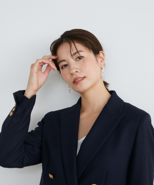 MaxMara ストライプ ダブルブレストジャケット　背抜き MaxMara ストライプ ダブルブレストジャケット 背抜き