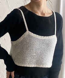 She's Closet | グリッターラメスパンコールショート丈ニットビスチェキャミソール(キャミソール)