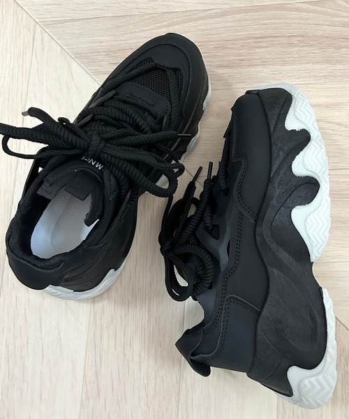 Cham.（チャム）の「厚底ダッドスニーカー（スニーカー・レディース・ブラック/ホワイト・23.5/24/24.5/22.5/23/25）」の10枚目の写真
