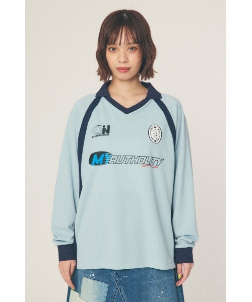 RODEO CROWNS WIDE BOWL（ロデオクラウンズワイドボウル）の「GAME L/S トップス（その他トップス・レディース・ホワイト/ベージュ/サックスブルー・MEDIUM/LARGE）」の13枚目の写真