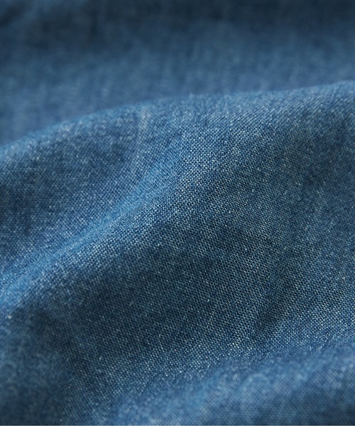 CUBE SUGAR（キューブシュガー）の「WEB限定デニム×ストライプ切替シャツワンピース（シャツワンピース・レディース・ライトブルー/インディゴブルー・M）」の11枚目の写真