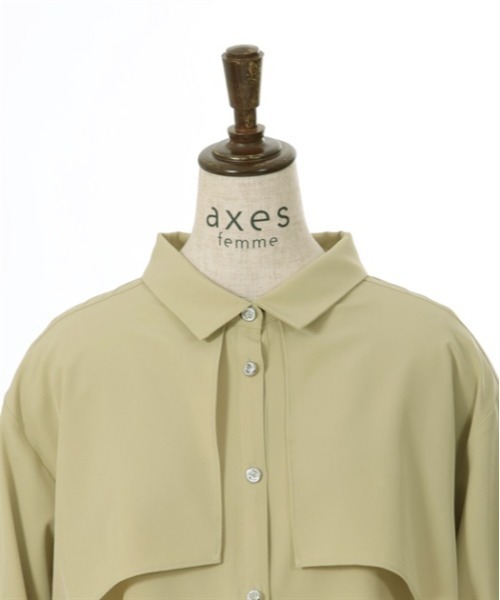 axes femme(アクシーズファム)の「フラシデザインシャツ(シャツ/ブラウス・レディース・イエロー/グレー/ブラック・FREE)」の17枚目の写真