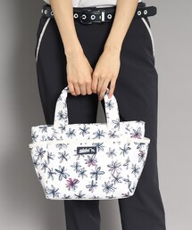 adabat | ラインフラワー柄 カートバッグ(ハンドバッグ)