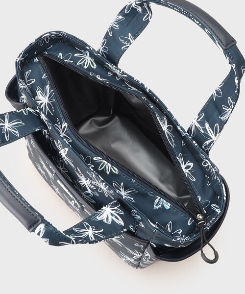 adabat（アダバット）の「◆ラインフラワー柄 カートバッグ（ハンドバッグ・レディース・ブルー系/サックスブルー系/ホワイト系その他・00）」の11枚目の写真