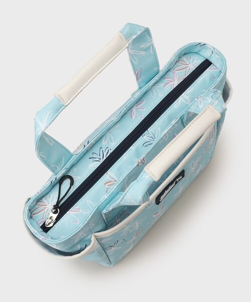 adabat（アダバット）の「◆ラインフラワー柄 カートバッグ（ハンドバッグ・レディース・ブルー系/サックスブルー系/ホワイト系その他・00）」の8枚目の写真
