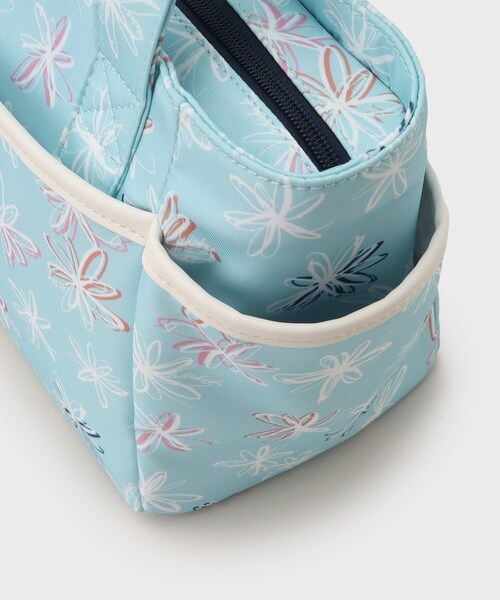 adabat（アダバット）の「◆ラインフラワー柄 カートバッグ（ハンドバッグ・レディース・ブルー系/サックスブルー系/ホワイト系その他・00）」の7枚目の写真