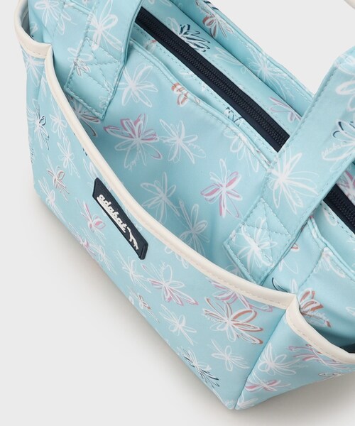 adabat（アダバット）の「◆ラインフラワー柄 カートバッグ（ハンドバッグ・レディース・ブルー系/サックスブルー系/ホワイト系その他・00）」の6枚目の写真