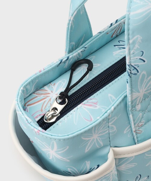 adabat（アダバット）の「◆ラインフラワー柄 カートバッグ（ハンドバッグ・レディース・ブルー系/サックスブルー系/ホワイト系その他・00）」の5枚目の写真