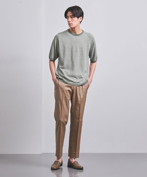 UNITED ARROWS（ユナイテッドアローズ）の「ボーダー ニット Tシャツ（ニット/セーター・メンズ・グレー/ネイビー・S/M/L/XL）」の4枚目の写真