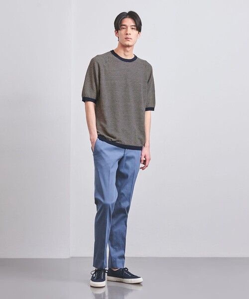 UNITED ARROWS（ユナイテッドアローズ）の「ボーダー ニット Tシャツ（ニット/セーター・メンズ・グレー/ネイビー・S/M/L/XL）」の6枚目の写真
