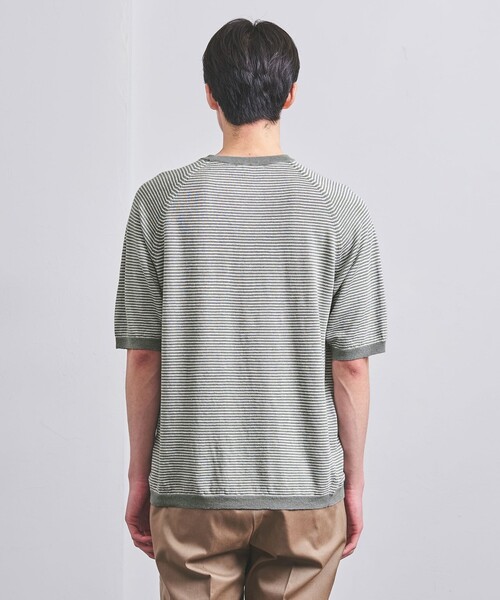 UNITED ARROWS（ユナイテッドアローズ）の「ボーダー ニット Tシャツ（ニット/セーター・メンズ・グレー/ネイビー・S/M/L/XL）」の9枚目の写真