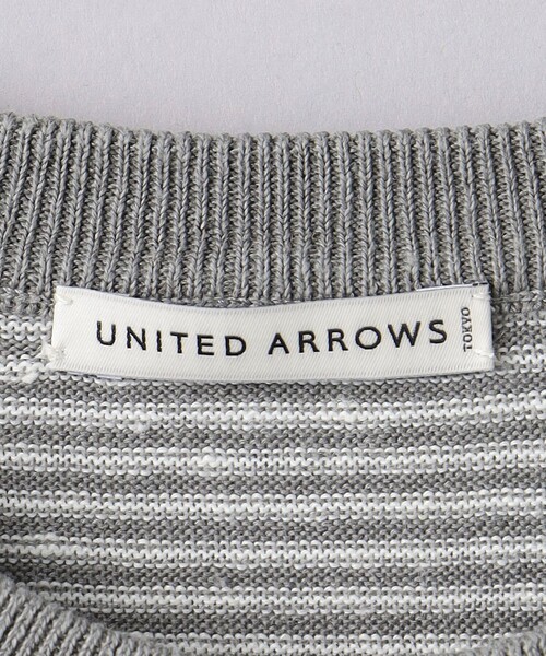 UNITED ARROWS（ユナイテッドアローズ）の「ボーダー ニット Tシャツ（ニット/セーター・メンズ・グレー/ネイビー・S/M/L/XL）」の19枚目の写真