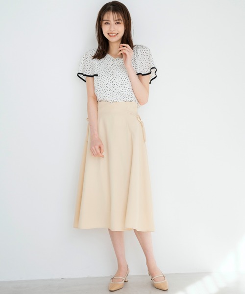 MISCH MASCH(ミッシュマッシュ)の「配色フレア袖ブラウス/MM418104(シャツ/ブラウス・レディース・ブラック×ホワイト/ホワイト/ブルー/ホワイト×ブラック・フリ-)」の5枚目の写真