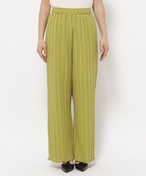 mysty woman(ミスティウーマン)の「テクスチャーイージーパンツ 113920(その他パンツ・レディース・ブラック/オフホワイト/グリーン系その他・FREE)」の15枚目の写真