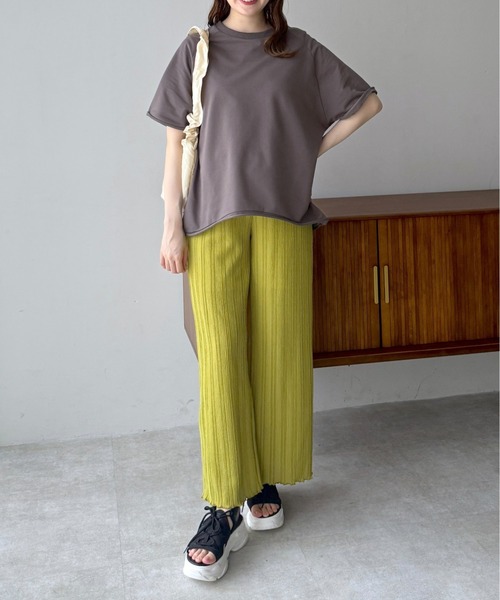 mysty woman(ミスティウーマン)の「テクスチャーイージーパンツ 113920(その他パンツ・レディース・ブラック/オフホワイト/グリーン系その他・FREE)」の18枚目の写真