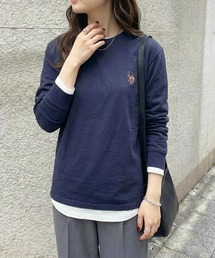 【U.S. POLO ASSN.】オーバーサイズ ワンポイントロゴ ロンTシャツ