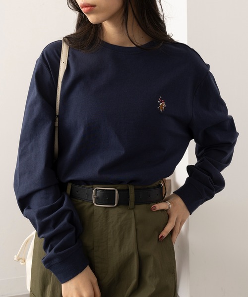 U.S. POLO ASSN.(ユーエスポロアッスン)の「【U.S. POLO ASSN.】Classical PONY long sleeve Tee / クラシカルポニー ワンポイントロゴ ロンTシャツ(Tシャツ/カットソー・レディース・ホワイト/ネイビー/ホワイト系その他2/ネイビー系2/ブラック系その他2/ブラック/グリーン/ワイン/グレー/ブラウン・L/M/S/XL)」の9枚目の写真