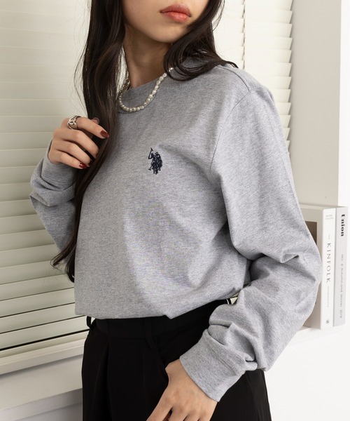 U.S. POLO ASSN.(ユーエスポロアッスン)の「【U.S. POLO ASSN.】Classical PONY long sleeve Tee / クラシカルポニー ワンポイントロゴ ロンTシャツ(Tシャツ/カットソー・レディース・ホワイト/ネイビー/ホワイト系その他2/ネイビー系2/ブラック系その他2/ブラック/グリーン/ワイン/グレー/ブラウン・L/M/S/XL)」の5枚目の写真