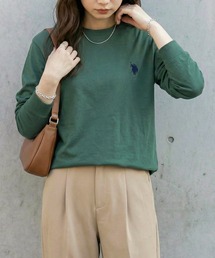 【U.S. POLO ASSN.】オーバーサイズ ワンポイントロゴ ロンTシャツ