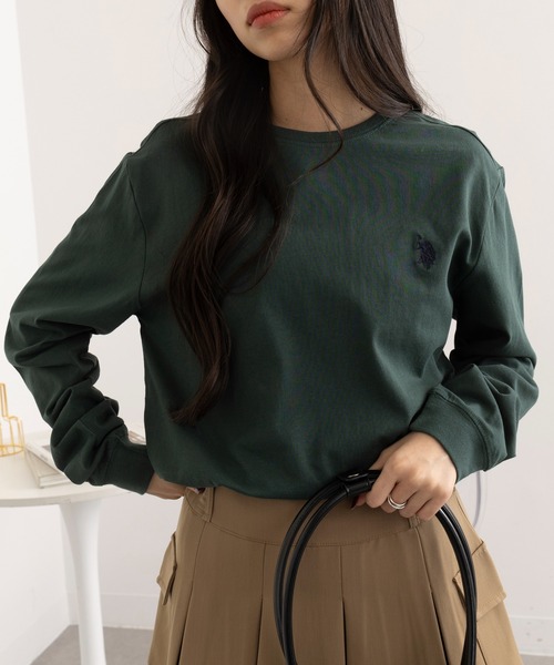 U.S. POLO ASSN.(ユーエスポロアッスン)の「【U.S. POLO ASSN.】Classical PONY long sleeve Tee / クラシカルポニー ワンポイントロゴ ロンTシャツ(Tシャツ/カットソー・レディース・ホワイト/ネイビー/ホワイト系その他2/ネイビー系2/ブラック系その他2/ブラック/グリーン/ワイン/グレー/ブラウン・L/M/S/XL)」の7枚目の写真