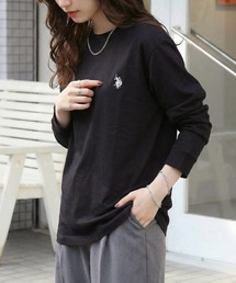【U.S. POLO ASSN.】オーバーサイズ ワンポイントロゴ ロンTシャツ