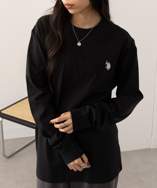 U.S. POLO ASSN.(ユーエスポロアッスン)の「【U.S. POLO ASSN.】Classical PONY long sleeve Tee / クラシカルポニー ワンポイントロゴ ロンTシャツ(Tシャツ/カットソー・レディース・ホワイト/ネイビー/ホワイト系その他2/ネイビー系2/ブラック系その他2/ブラック/グリーン/ワイン/グレー/ブラウン・L/M/S/XL)」の3枚目の写真