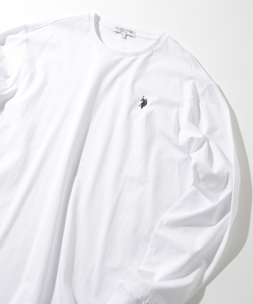 U.S. POLO ASSN.(ユーエスポロアッスン)の「【U.S. POLO ASSN.】オーバーサイズ ワンポイントロゴ ロンTシャツ(Tシャツ/カットソー・レディース・ホワイト/ネイビー/ホワイト系その他2/ネイビー系2/ブラック系その他2/ブラック/グリーン/ワイン/グレー/ブラウン・L/M/S/XL)」の11枚目の写真