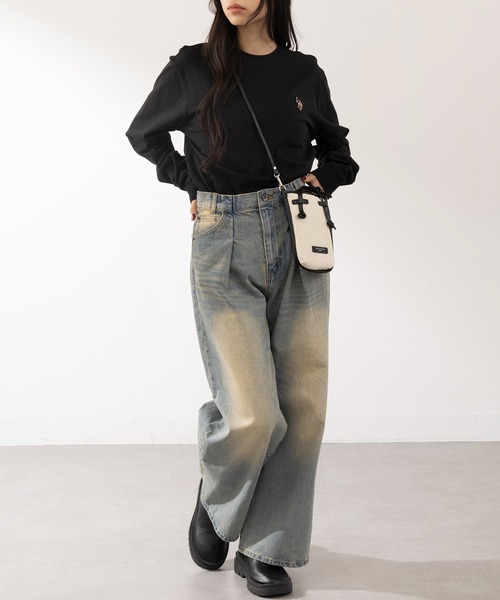 U.S. POLO ASSN.(ユーエスポロアッスン)の「【U.S. POLO ASSN.】Classical PONY long sleeve Tee / クラシカルポニー ワンポイントロゴ ロンTシャツ(Tシャツ/カットソー・レディース・ホワイト/ネイビー/ホワイト系その他2/ネイビー系2/ブラック系その他2/ブラック/グリーン/ワイン/グレー/ブラウン・L/M/S/XL)」の20枚目の写真