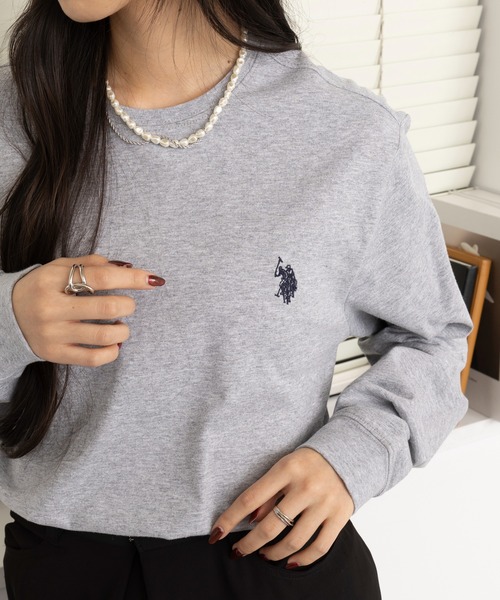 U.S. POLO ASSN.(ユーエスポロアッスン)の「【U.S. POLO ASSN.】Classical PONY long sleeve Tee / クラシカルポニー ワンポイントロゴ ロンTシャツ(Tシャツ/カットソー・レディース・ホワイト/ネイビー/ホワイト系その他2/ネイビー系2/ブラック系その他2/ブラック/グリーン/ワイン/グレー/ブラウン・L/M/S/XL)」の22枚目の写真