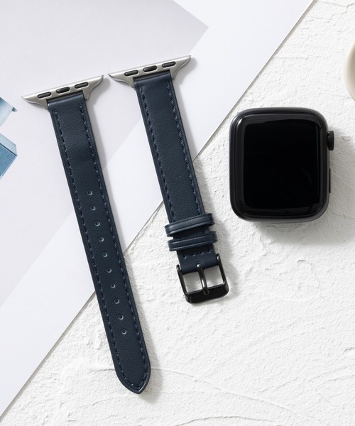 emonique(エモニーク)の「本革レザー Apple Watch バンド スマートウォッチバンド【38/40/41/42/44/45/49mm対応】(デジタル腕時計・レディース・ボルドー/ピンク/オフホワイト/レッド/グレー/ブラウン/ネイビー/ベージュ/ブラック/ホワイト・42/38)」の7枚目の写真