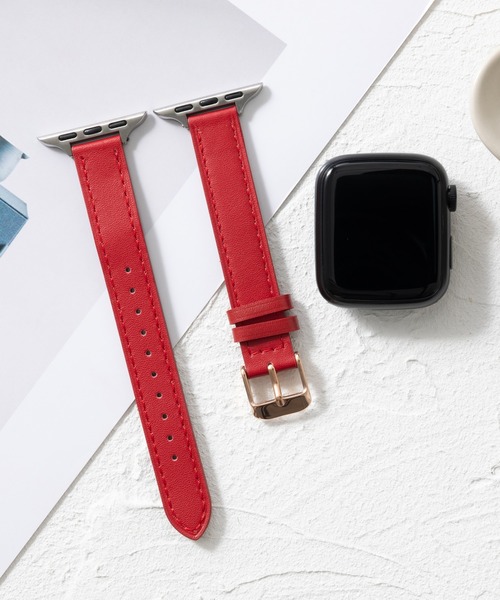 emonique(エモニーク)の「本革レザー Apple Watch バンド スマートウォッチバンド【38/40/41/42/44/45/49mm対応】(デジタル腕時計・レディース・ボルドー/ピンク/オフホワイト/レッド/グレー/ブラウン/ネイビー/ベージュ/ブラック/ホワイト・42/38)」の9枚目の写真