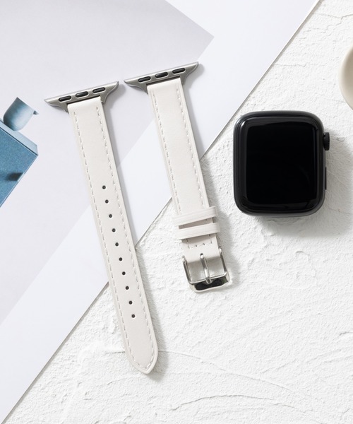 emonique(エモニーク)の「本革レザー Apple Watch バンド スマートウォッチバンド【38/40/41/42/44/45/49mm対応】(デジタル腕時計・レディース・ボルドー/ピンク/オフホワイト/レッド/グレー/ブラウン/ネイビー/ベージュ/ブラック/ホワイト・42/38)」の3枚目の写真