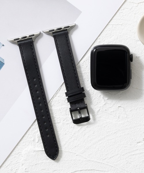 emonique(エモニーク)の「本革レザー Apple Watch バンド スマートウォッチバンド【38/40/41/42/44/45/49mm対応】(デジタル腕時計・レディース・ボルドー/ピンク/オフホワイト/レッド/グレー/ブラウン/ネイビー/ベージュ/ブラック/ホワイト・42/38)」の4枚目の写真