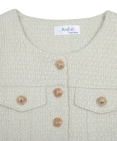 IRADOWL(アイラドール)の「ゴールドボタンポイントタイトミニOP(ワンピース・レディース・ホワイト・LARGE/MEDIUM/SMALL)」の9枚目の写真
