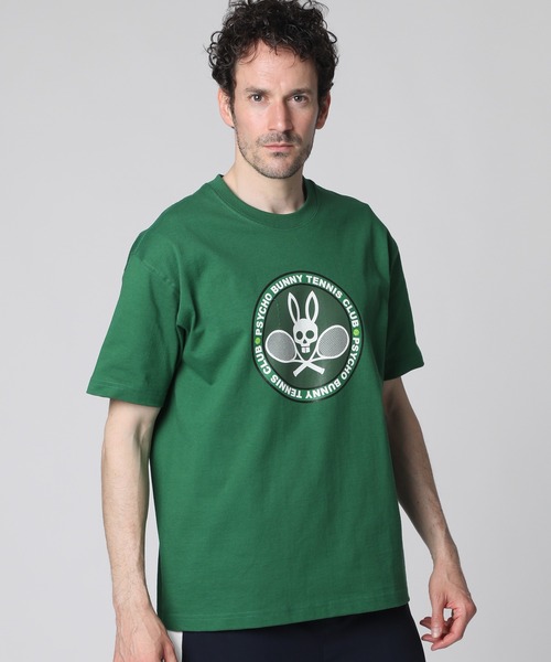 NON STOP RABBIT Tシャツ M新品未使用 EC限定]アーカイブカレッジロゴ 7分丈 Tシャツ｜Psycho Bunny