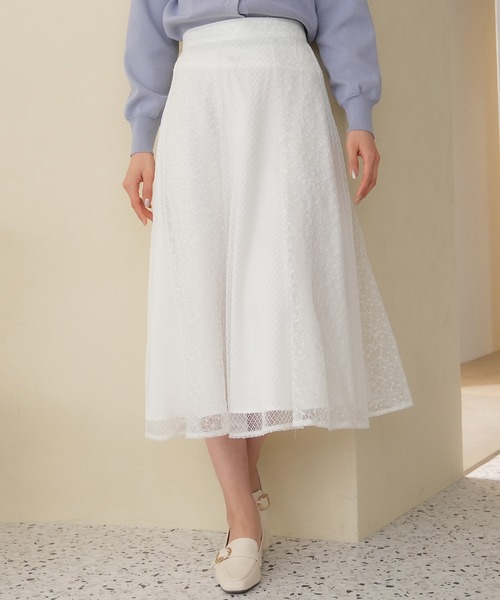 TRUDEA（トルディア）の「パッチワークレースフレアスカート（スカート  