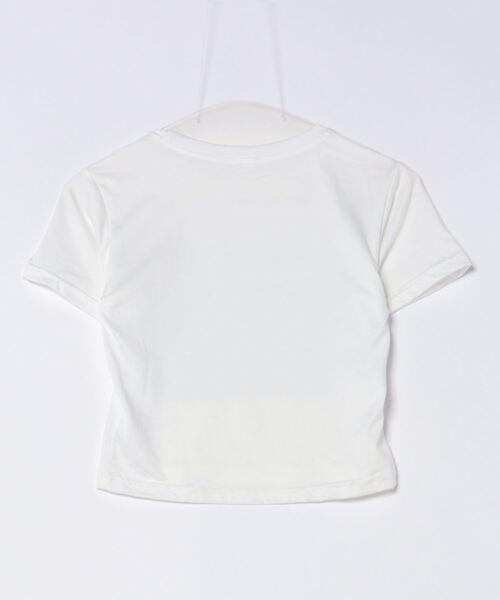 MAISON DE THERESE(メゾン ド テレーズ)の「カレッジロゴ Tシャツ プリント Tシャツ 韓国風 ショート丈 クロップド丈 チビT 半袖(Tシャツ/カットソー・レディース・ブラック/ホワイト・S/M/L/XL)」の3枚目の写真