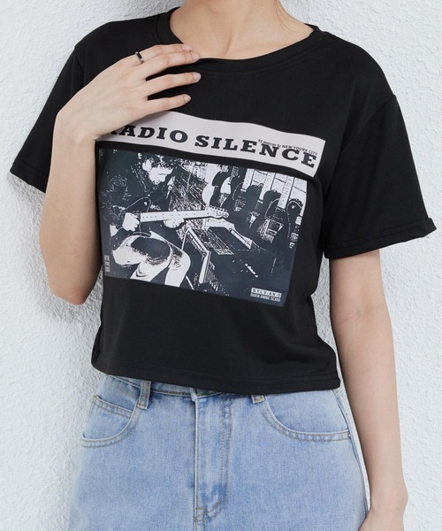 [Dunst] クロップ Tシャツ / 韓国ブランド セール】カレッジロゴ Tシャツ プリント Tシャツ 韓国風