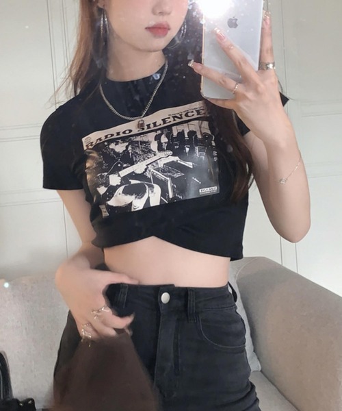 セール】カレッジロゴ Tシャツ プリント Tシャツ 韓国風