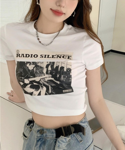 セール】カレッジロゴ Tシャツ プリント Tシャツ 韓国風