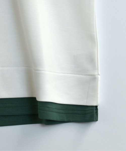 Starting Over（スターティングオーバー）の「fake layered double knit T-shirt/接触冷感 フェイクレイヤード ダンボールニット クルーネック半袖Tシャツ（Tシャツ/カットソー・メンズ・ブラック/サックスブルー/ベージュ/ホワイト・M/L/XL）」の6枚目の写真