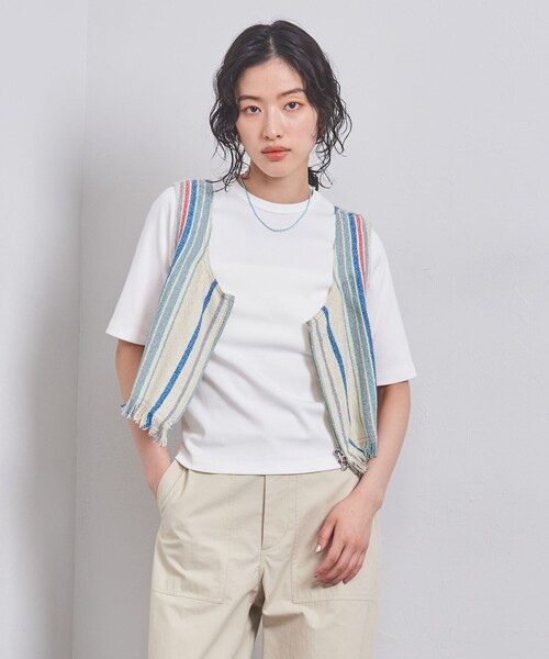 UNITED ARROWS（ユナイテッドアローズ）の「コットン フライス 5S Tシャツ（Tシャツ/カットソー・レディース・ホワイト/ブラック/ダークブラウン/その他1・FREE）」の18枚目の写真