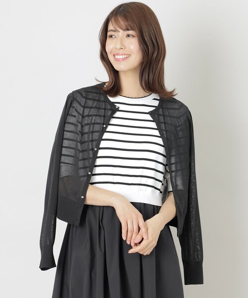 【セール】セルロースアクリル ショートニットカーディガン（カーディガン/ボレロ）｜TO BE CHIC（トゥー ビー シック）