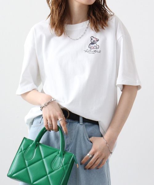セール】ペイズリークマ柄ヘビーオンスプリントTシャツ（T