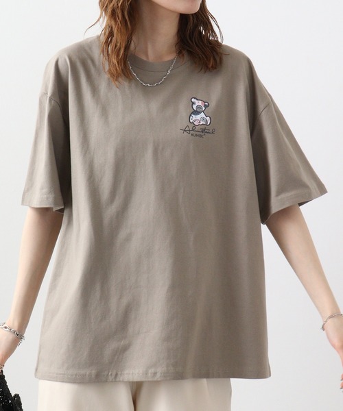 FUNALIVE(ファンアライブ)の「ペイズリークマ柄ヘビーオンスプリントTシャツ(Tシャツ/カットソー・メンズ・カーキ/ブラック/ホワイト・M/L)」の12枚目の写真