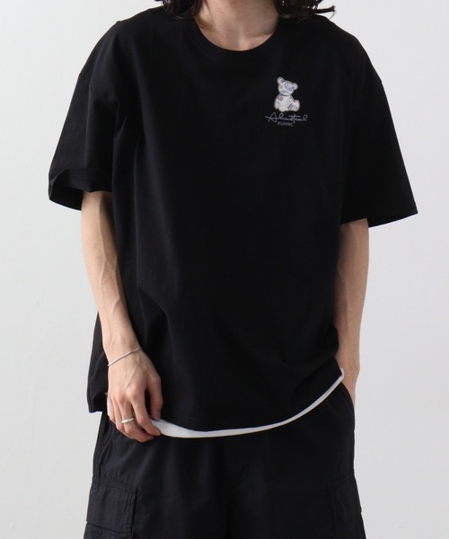 【SALE】ペイズリー ロゴ コットンTシャツ 半袖 テック Tシャツ リアペイズリーロゴ ブラック