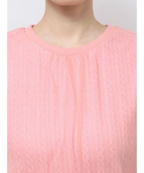 CALNAMUR（カルナムール）の「シアーカバーノースリーブトップス（Tシャツ/カットソー・レディース・ホワイト/ピンク/ブラック・FREE）」の12枚目の写真