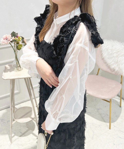パールスリーブシアーシャツ【ZOZOTOWN限定アイテム】（シャツ 