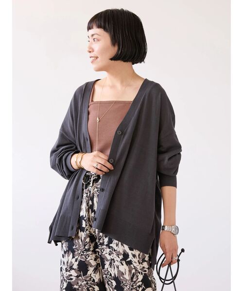 ほぼ未使用patouカットワークカラーカーディガン セール】UVカットV  